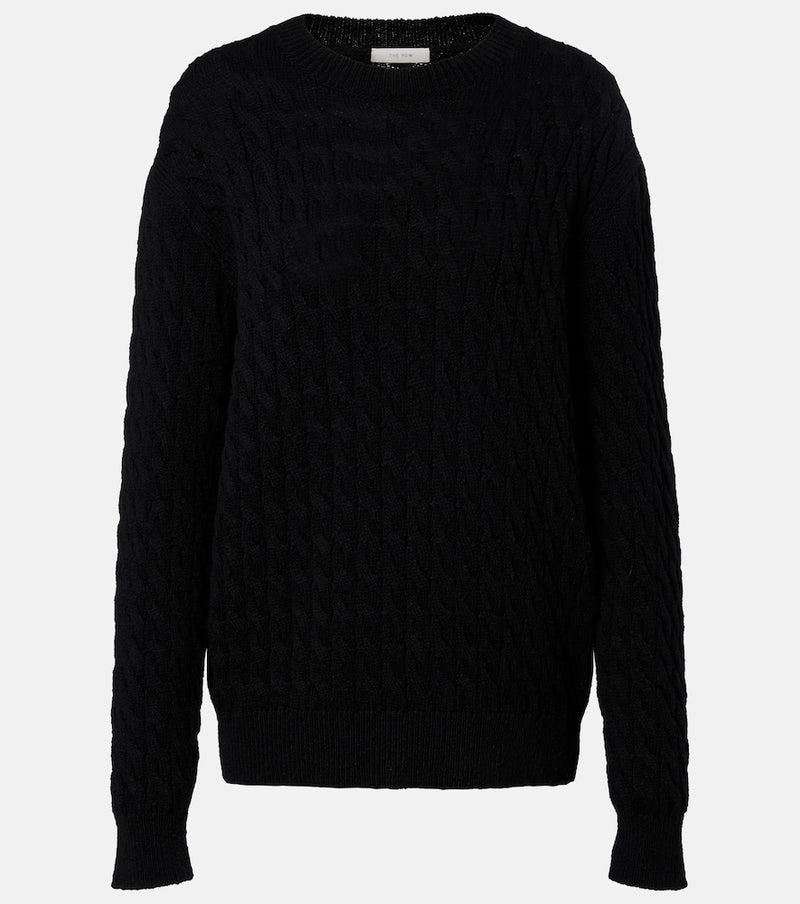 The Row Orus cable-knit cotton and linen sweater