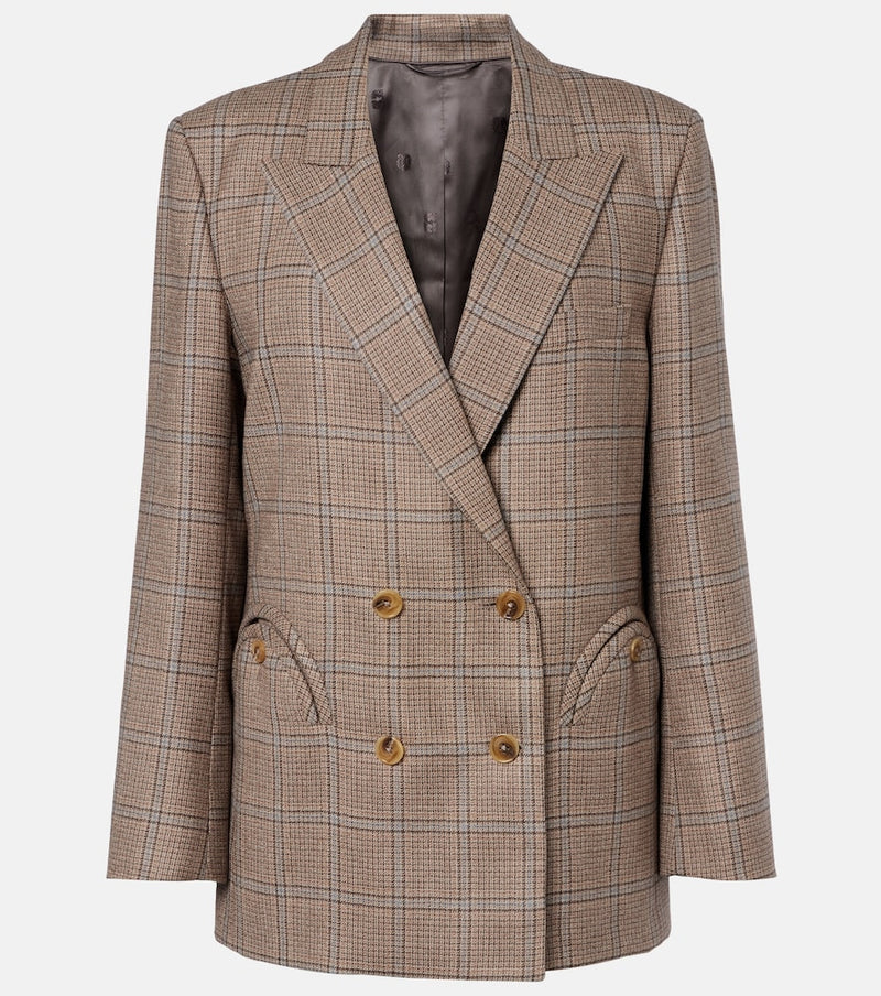 Blaze Milano Everynight checked double-breasted wool blazer