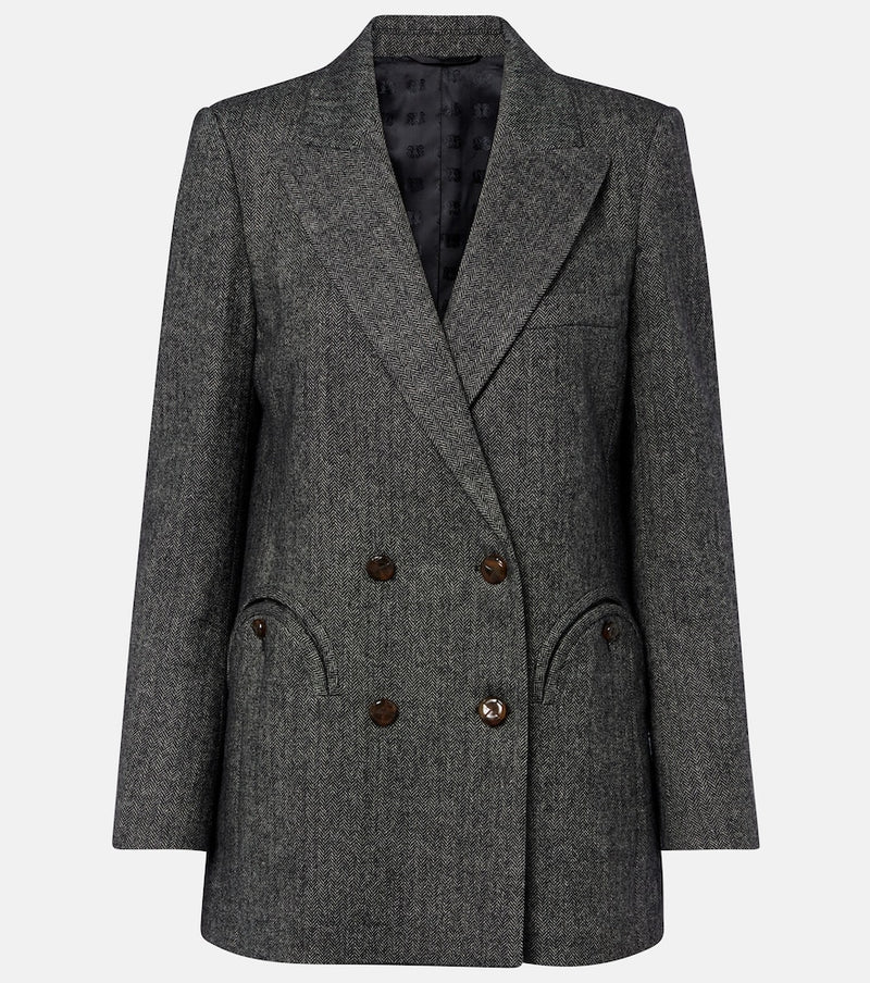 Blaze Milano Everyday herringbone wool-blend blazer