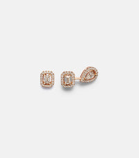 Messika My Twin 1+2 18kt rose gold earrings with diamonds