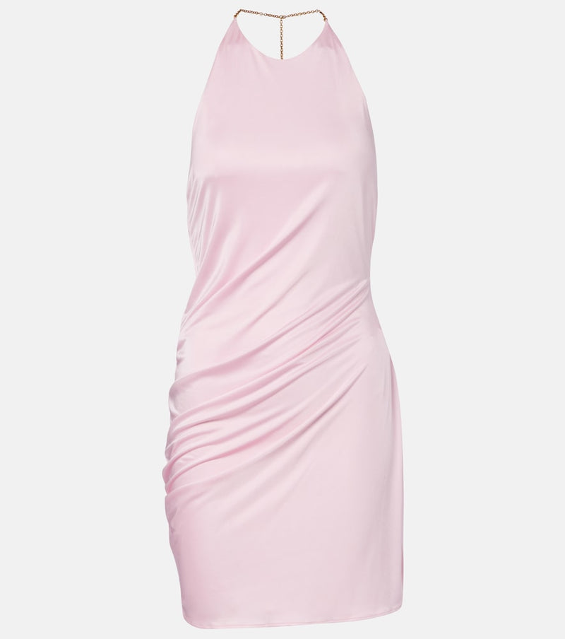 Versace Draped jersey minidress