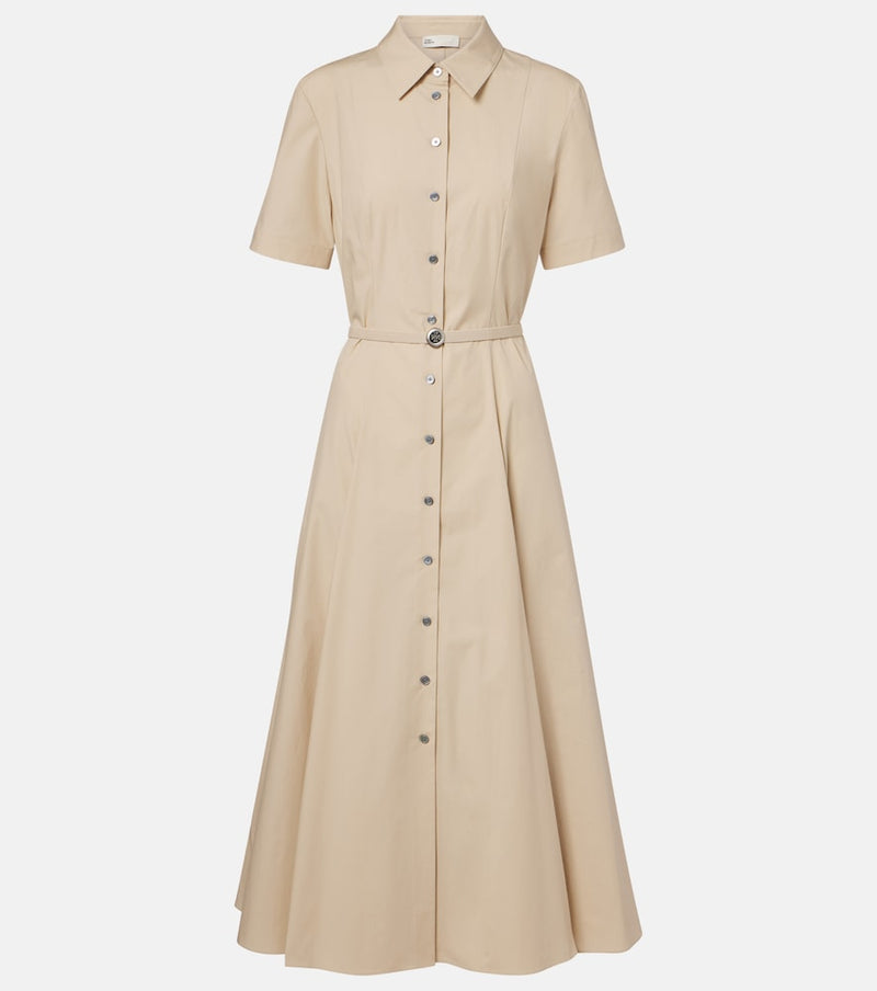 Tory Burch Belted cotton-blend shirt dress