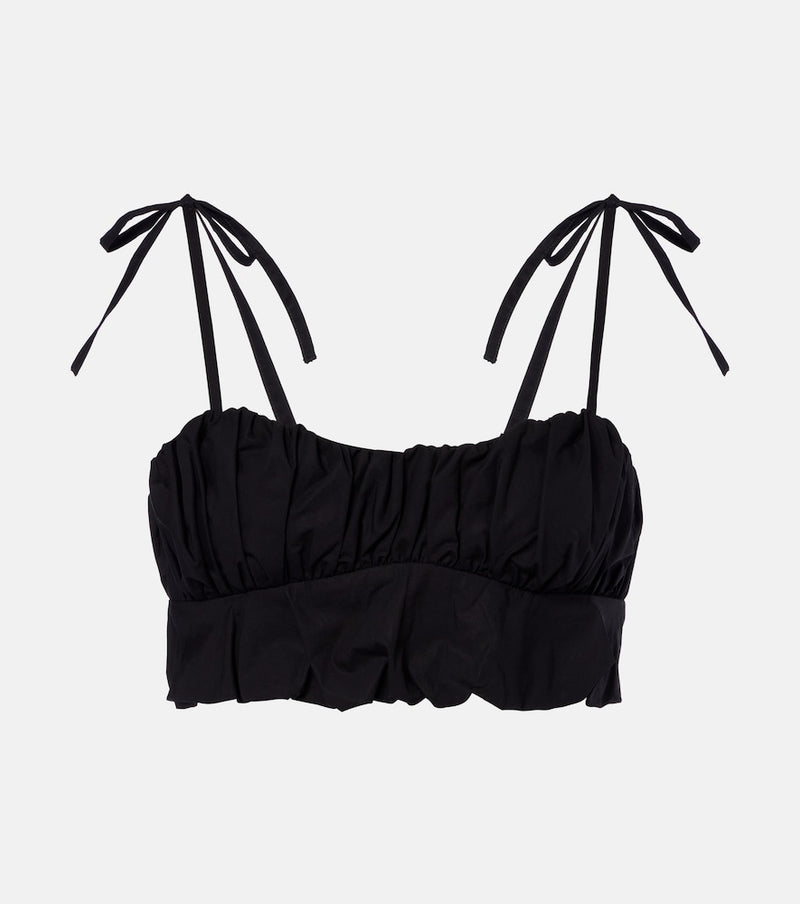 Faithfull Pelea ruched cotton crop top