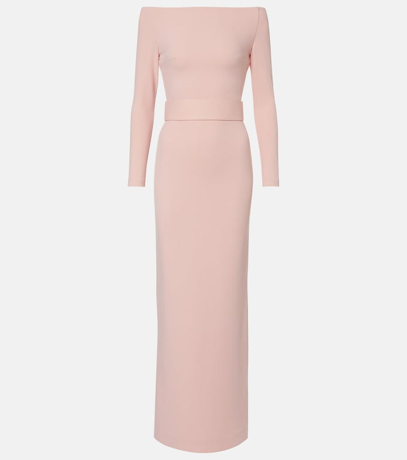 Solace London Sabina off-shoulder gown