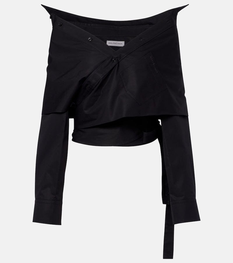 Balenciaga Off-shoulder cotton top