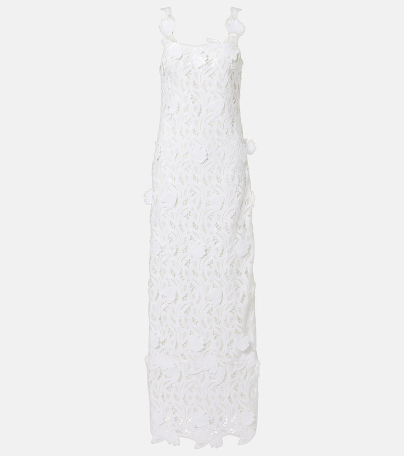 Simkhai Marenna broderie anglaise sequined gown