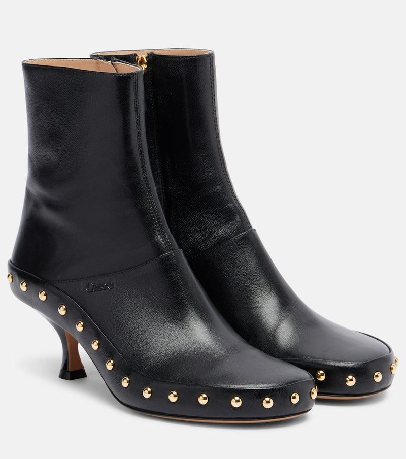 Chloe Junie studded leather ankle boots