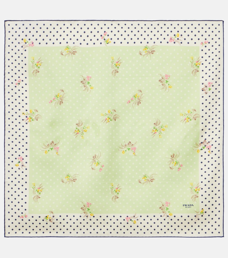 Prada Printed silk twill scarf
