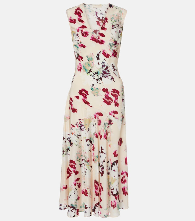 Ulla Johnson Elowen floral silk midi dress in Summer Garden