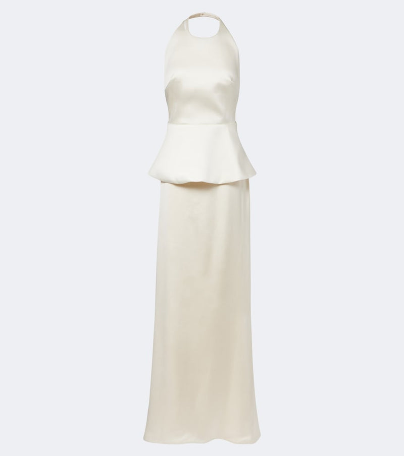 Rohe Bridal peplum satin gown