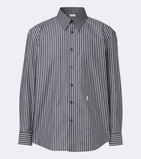 Saint Laurent Cassandre striped cotton poplin shirt
