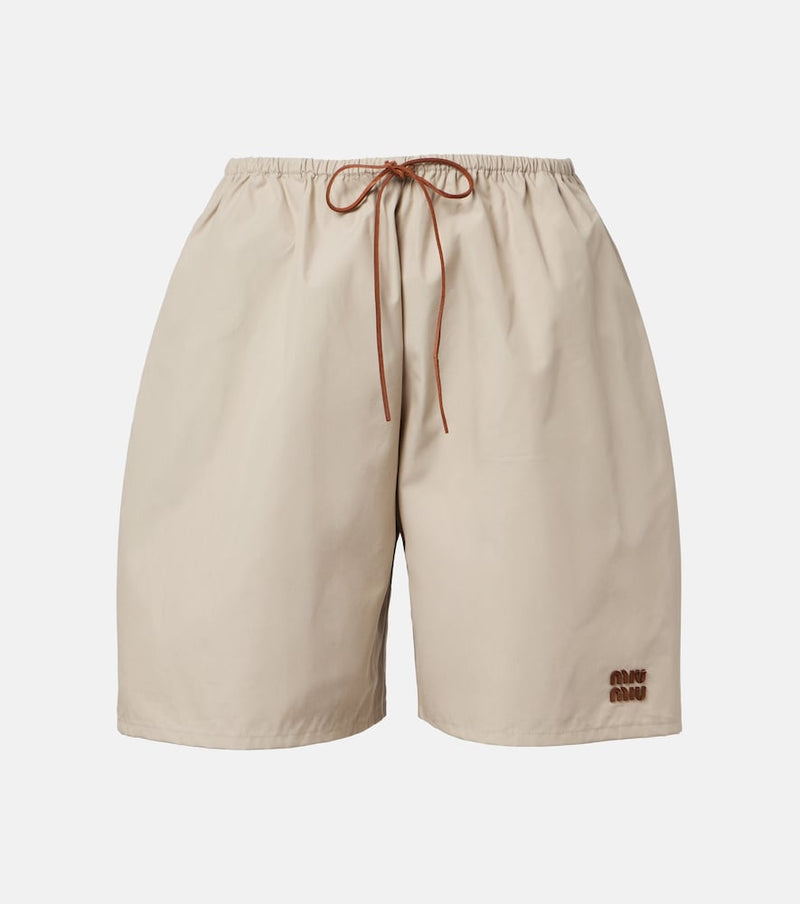 Miu Miu Cotton-blend Bermuda shorts