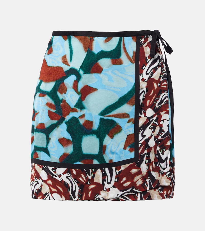 Dries Van Noten Printed wrap skirt