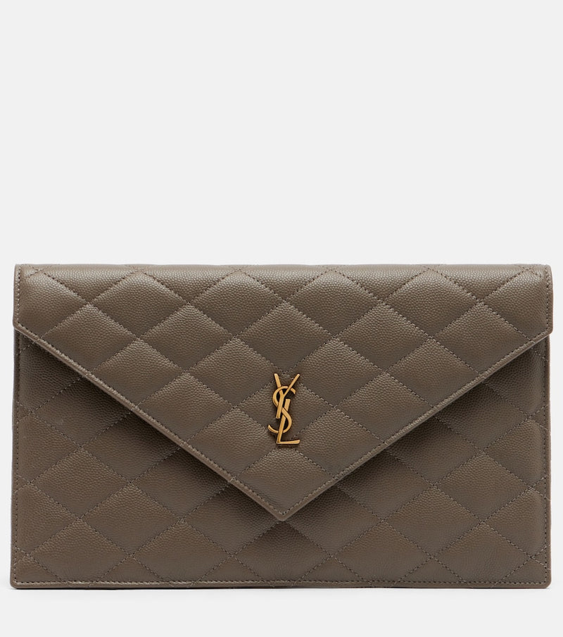 Saint Laurent Paris leather clutch