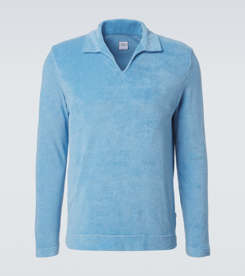 Fedeli Cotton terry polo shirt