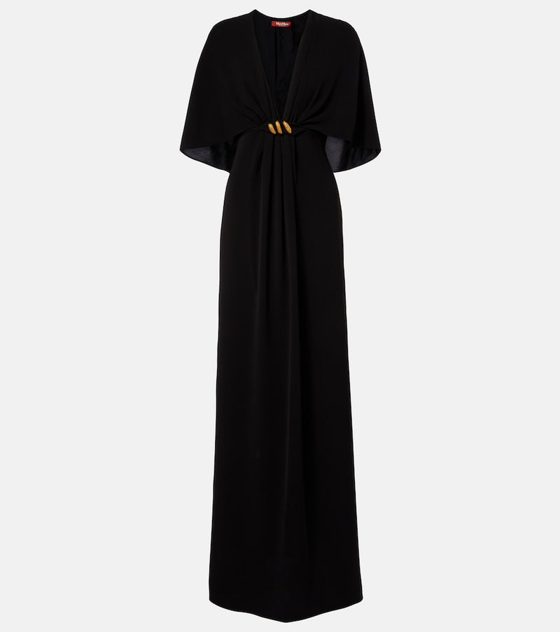 Max Mara Elegante caped cady gown