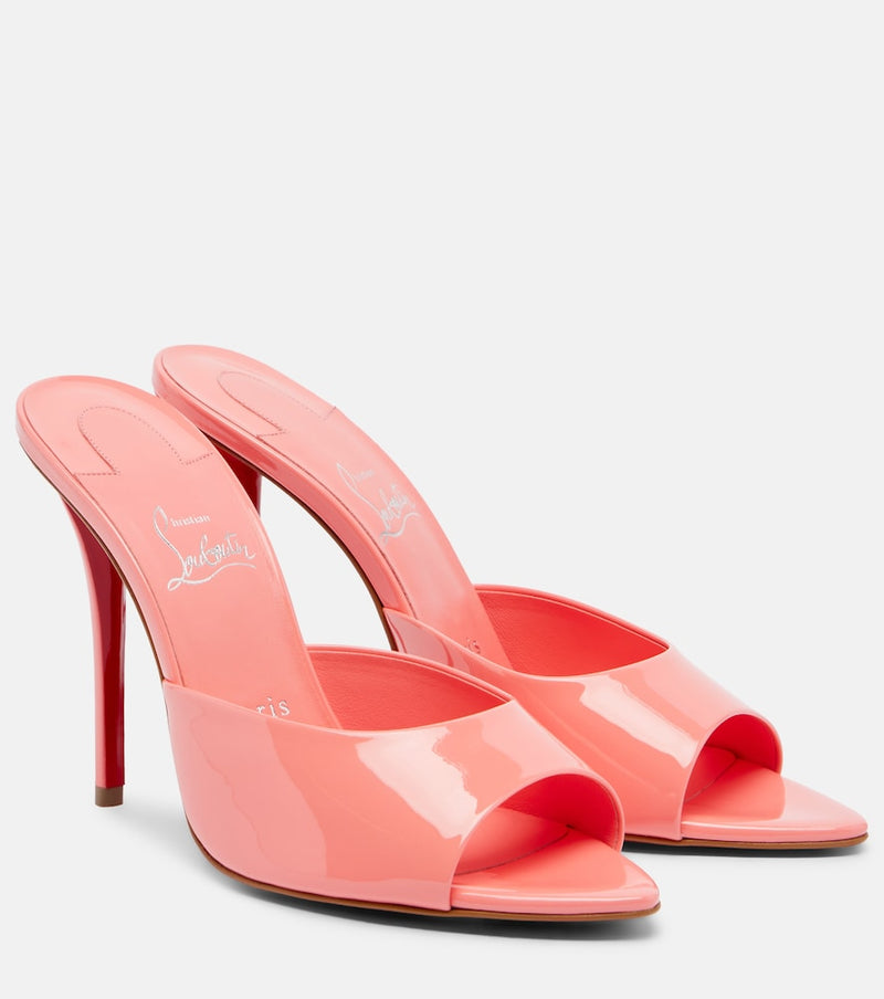 Christian Louboutin Miss Z patent leather mules