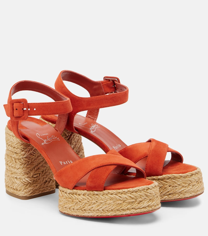 Christian Louboutin Calakala suede espadrille sandals