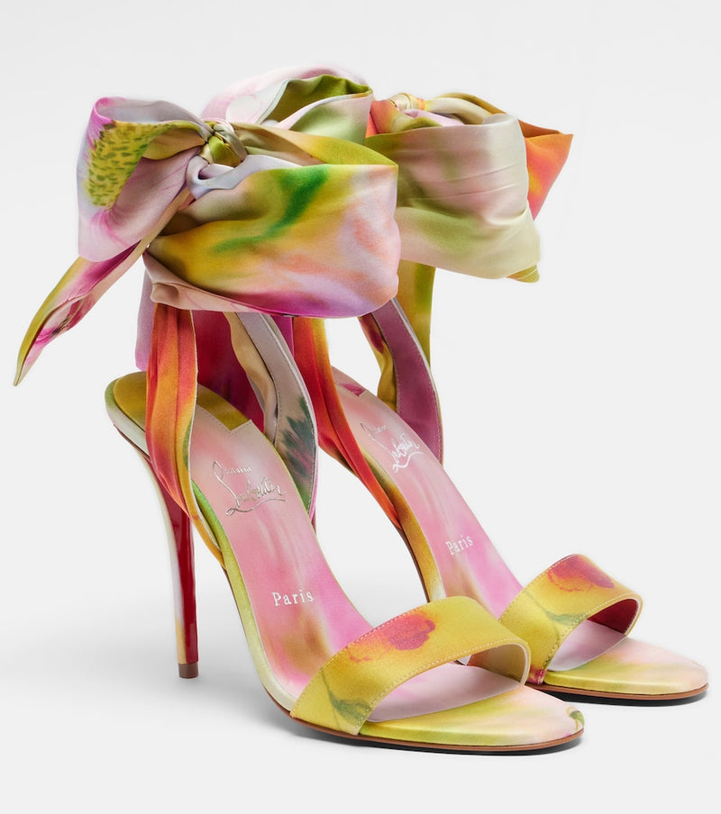 Christian Louboutin Miss Z Sandal Du Desert satin sandals