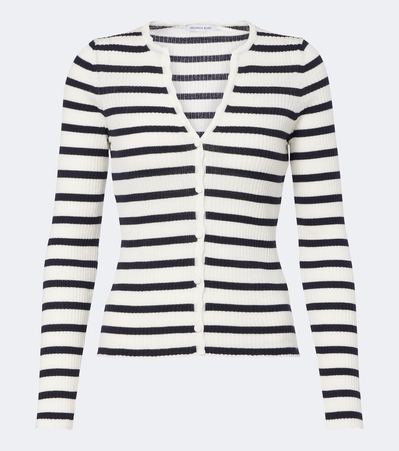 Veronica Beard Anwin striped wool cardigan