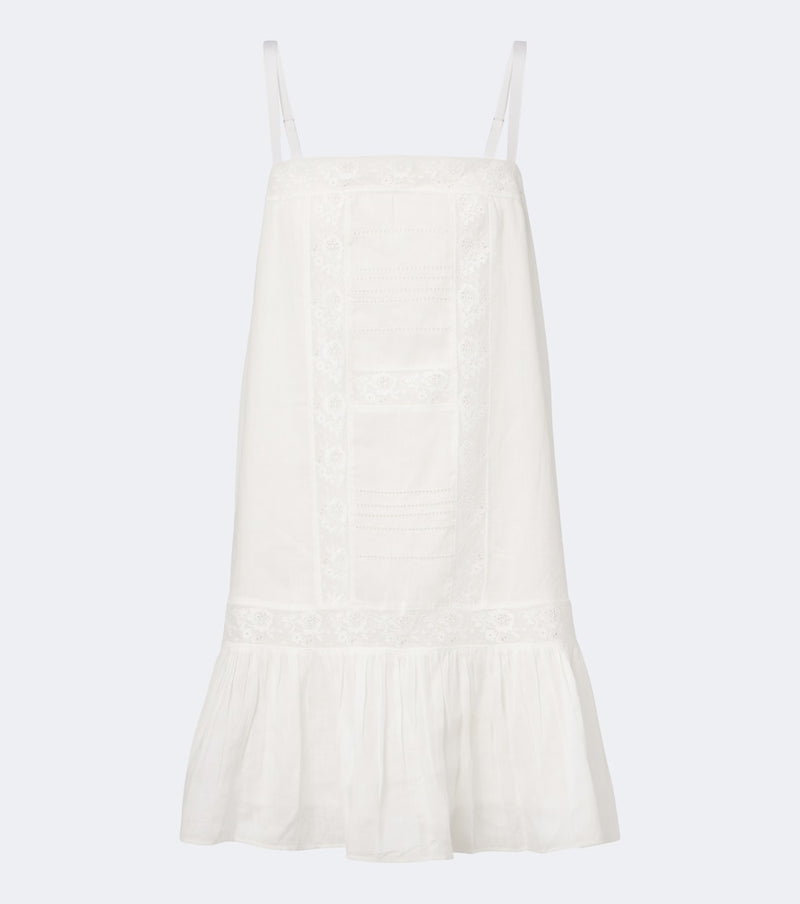 Veronica Beard Naderah ramie minidress in White