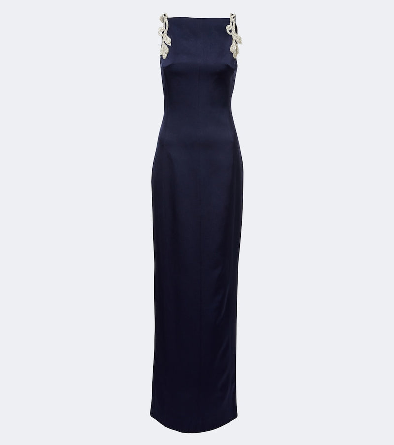 Rachel Gilbert Oryx embellished crepe gown
