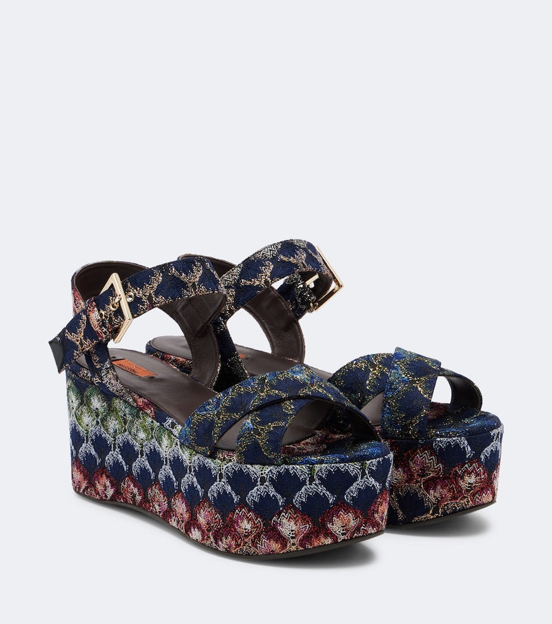 Missoni Julia lame platform sandals