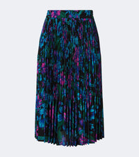 Gucci Floral plisse silk crepe de chine midi skirt