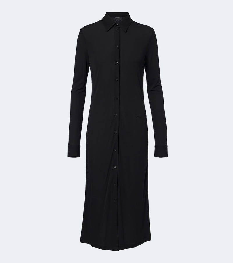 Gucci Semi-sheer crepe jersey shirt dress