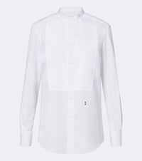Fendi Pique-trimmed cotton poplin shirt