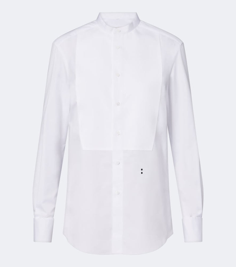 Fendi Pique-trimmed cotton poplin shirt
