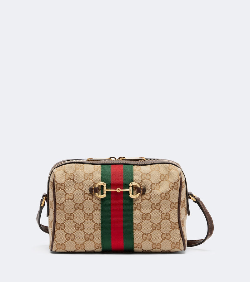 Gucci Horsebit Small GG canvas camera bag
