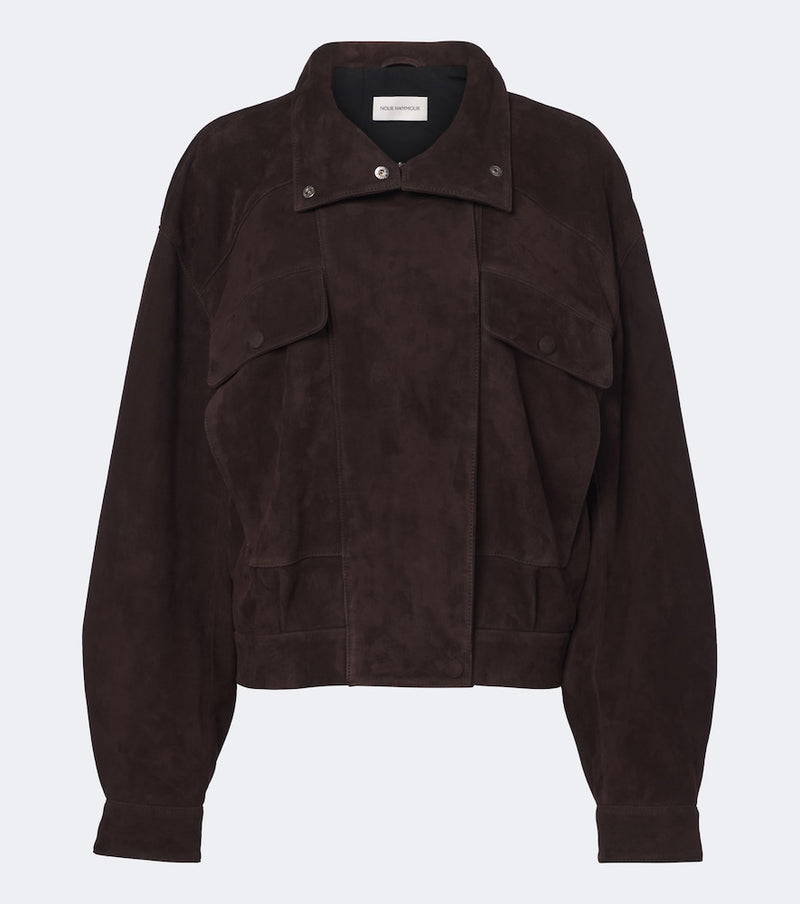 Nour Hammour Suede blouson jacket