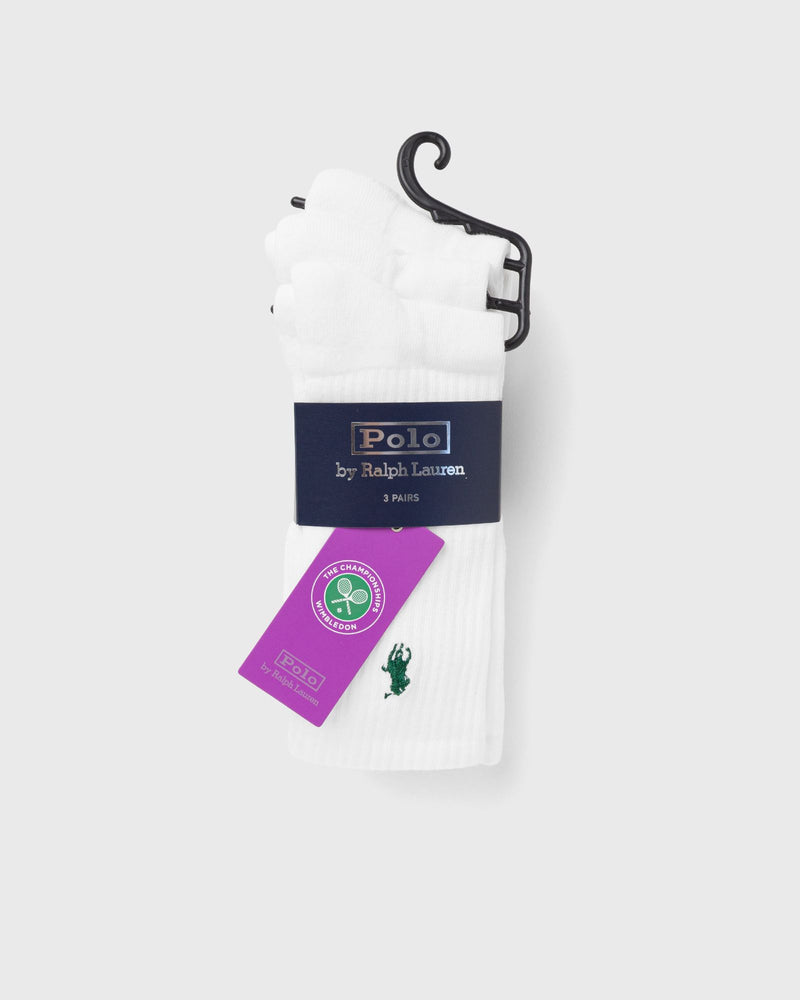 Polo Ralph Lauren Wimbledon Crew Socks3 Pack White