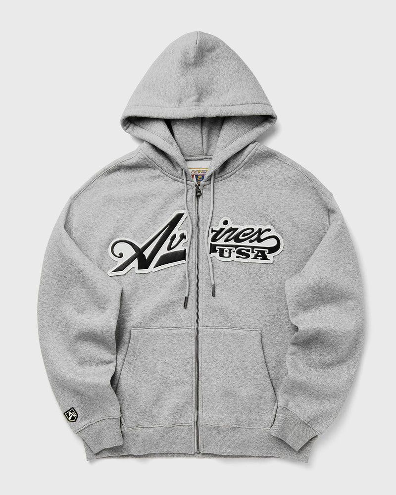 Avirex Script Hoodie Grey