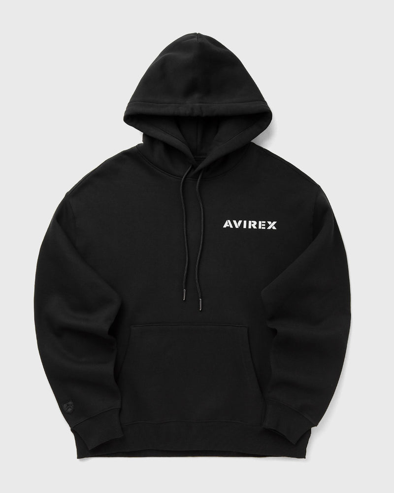 Avirex Stacked Logo Hoodie Black