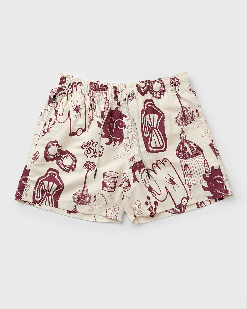 Oas Cantina Swim Shorts Red|beige