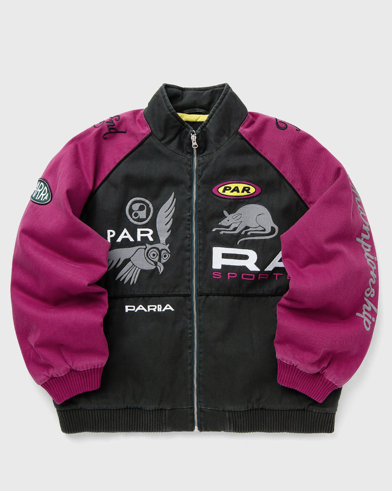 By Parra Owl Meets Rat Racing Jacket Black|purple