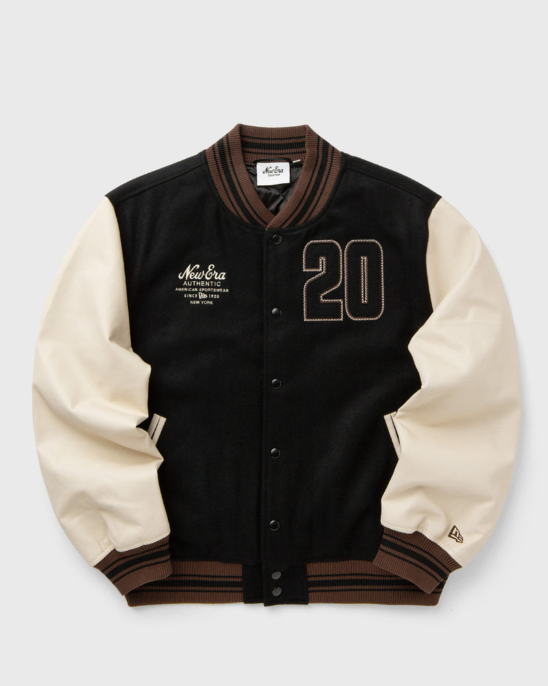 New Era Ne Varsity Jacket Newera Black|white
