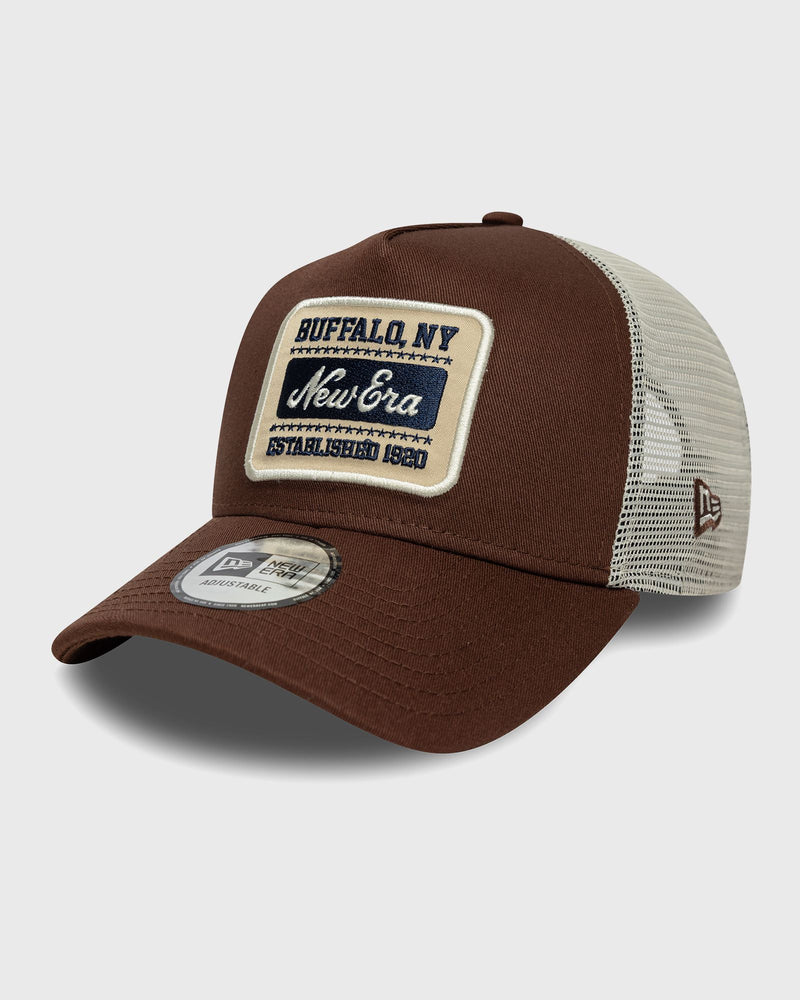 New Era Ne Patch Trucker Newera Brown|beige