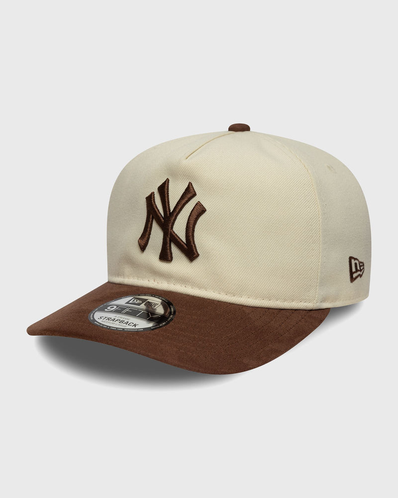 New Era Suede Visor 9Fifty Af New York Yankees Brown|beige