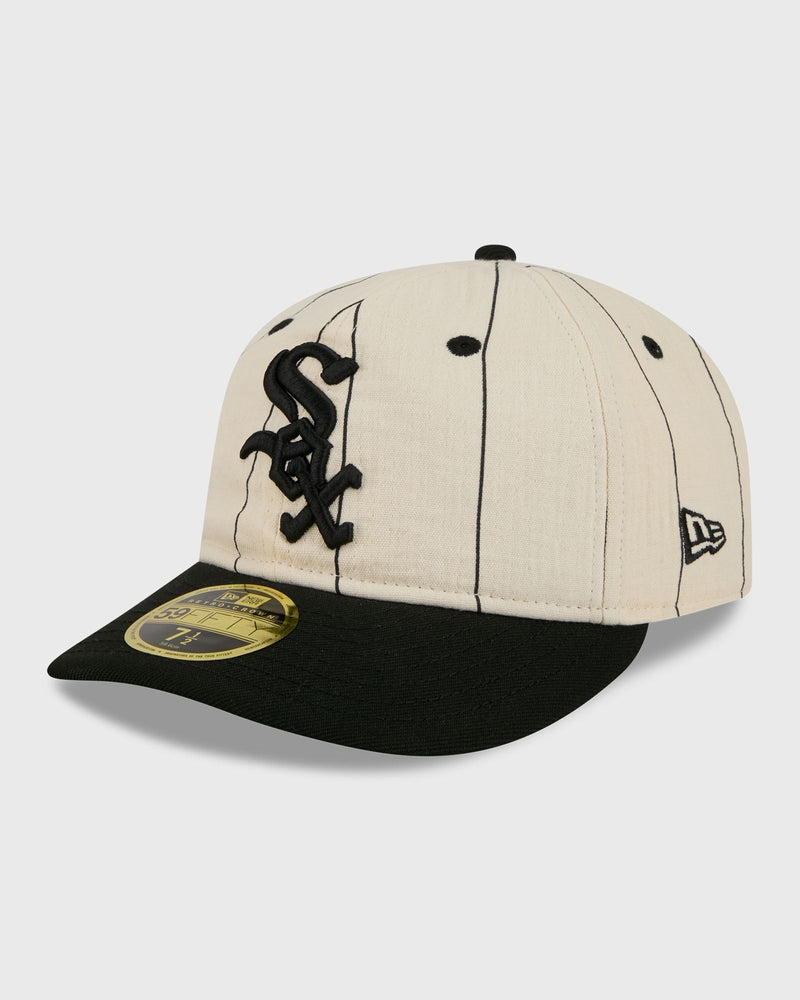 New Era 59Fiftyrc Linen 28456 Chicago White Sox Black|beige
