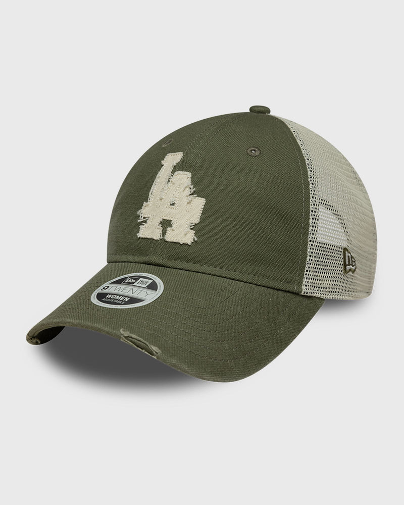 New Era Womens 9Twenty Trucker Los Angeles Dodgers Green|beige