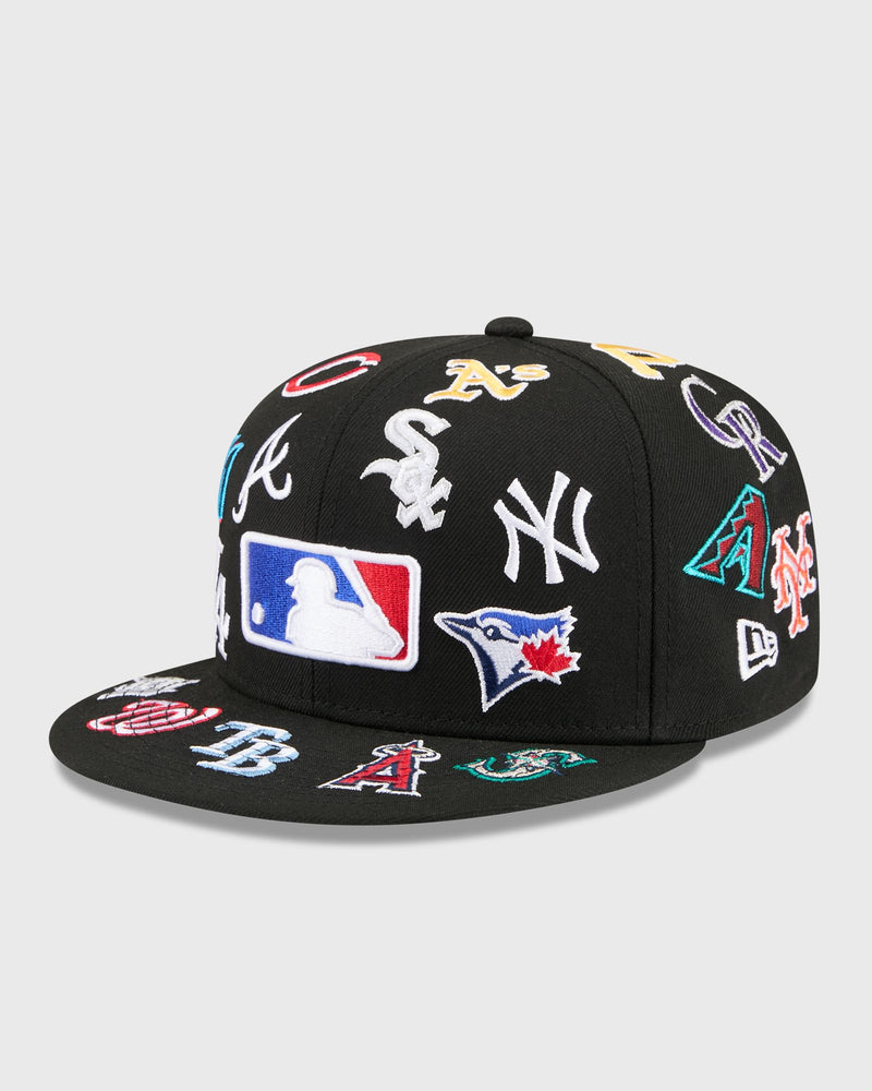 New Era 59Fifty All Over 28040 Mlball Black|multi