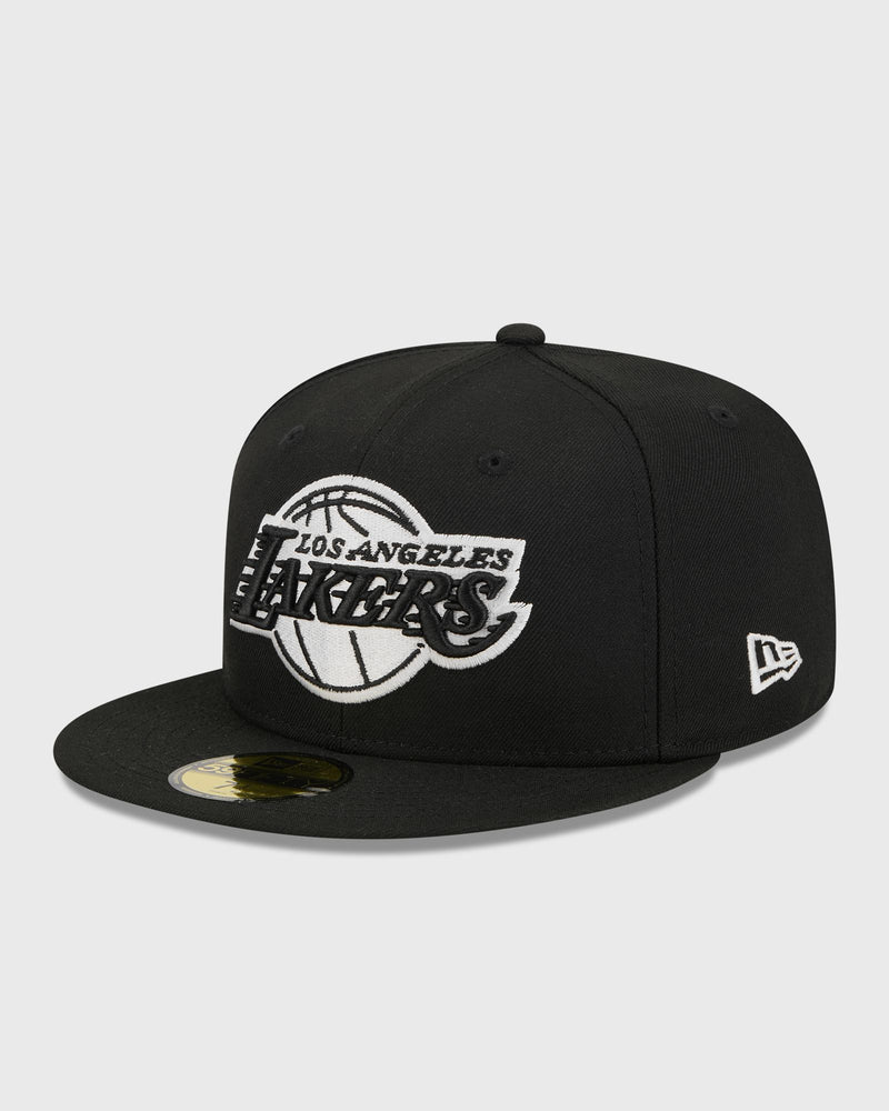 New Era Hwc 31587 59Fifty Blkblkwhi Los Angeles Lakers Black