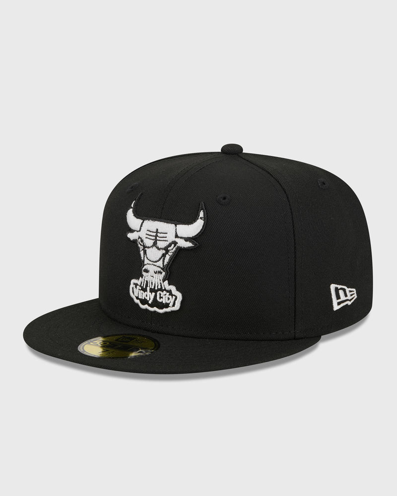 New Era Hwc 31587 59Fifty Blkblkwhi Chicago Bulls Black