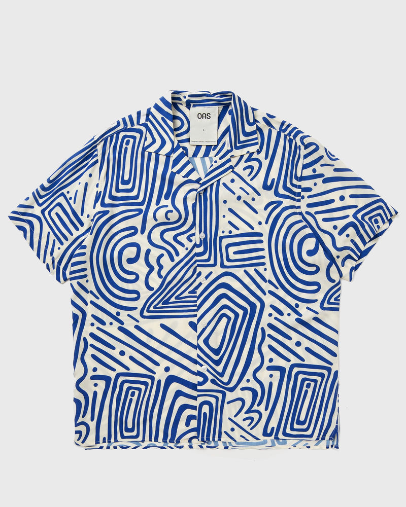 Oas Eldovado Viscose Shirt Blue|white