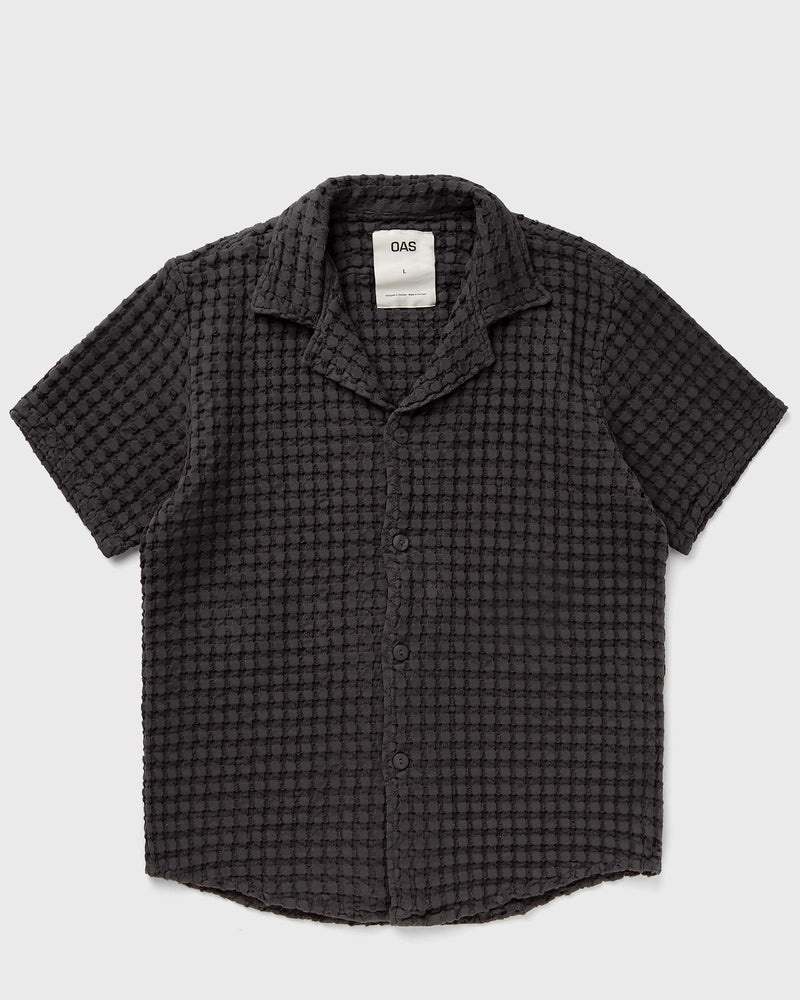 Oas Nearly Black Cuba Waffle Shirt