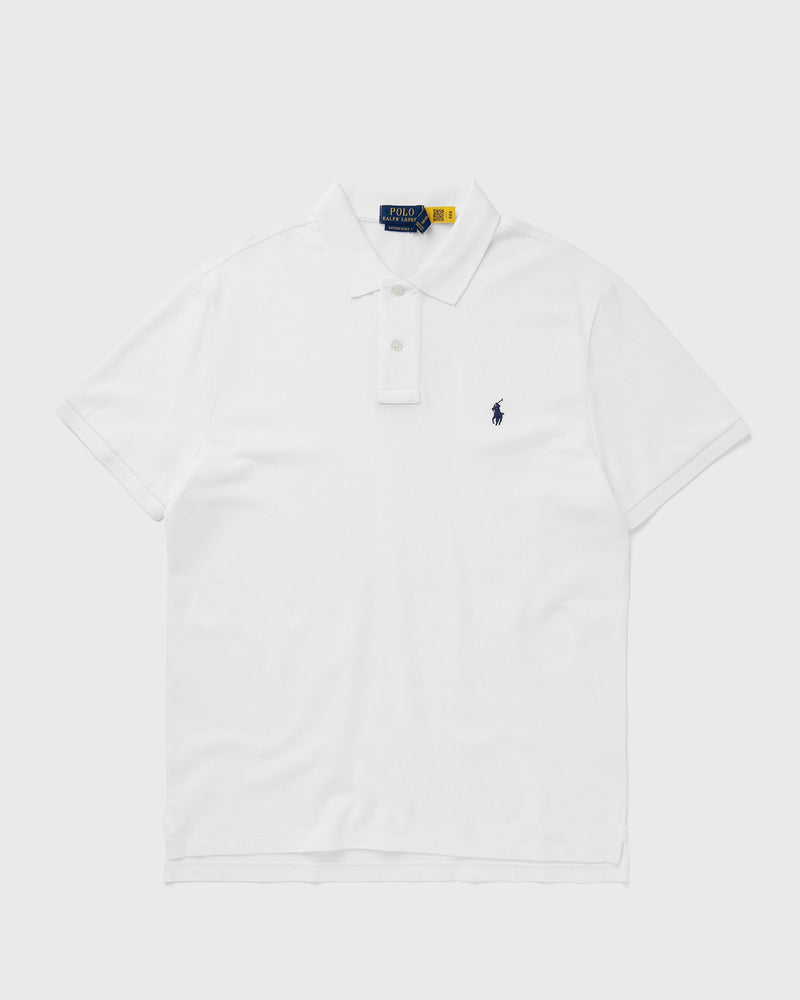 Polo Ralph Lauren Custom Slim Fit Mesh Polo Shirt White