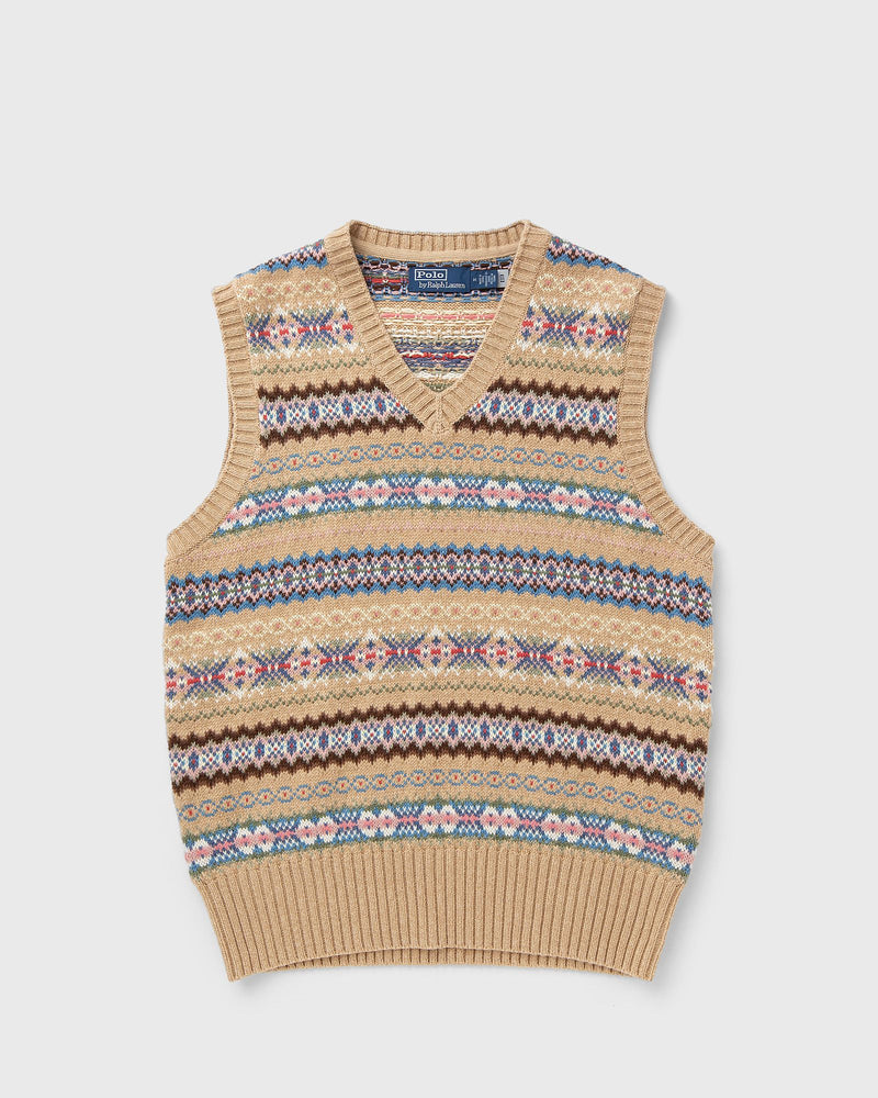 Polo Ralph Lauren Cotton Wool Blend Vest Beige